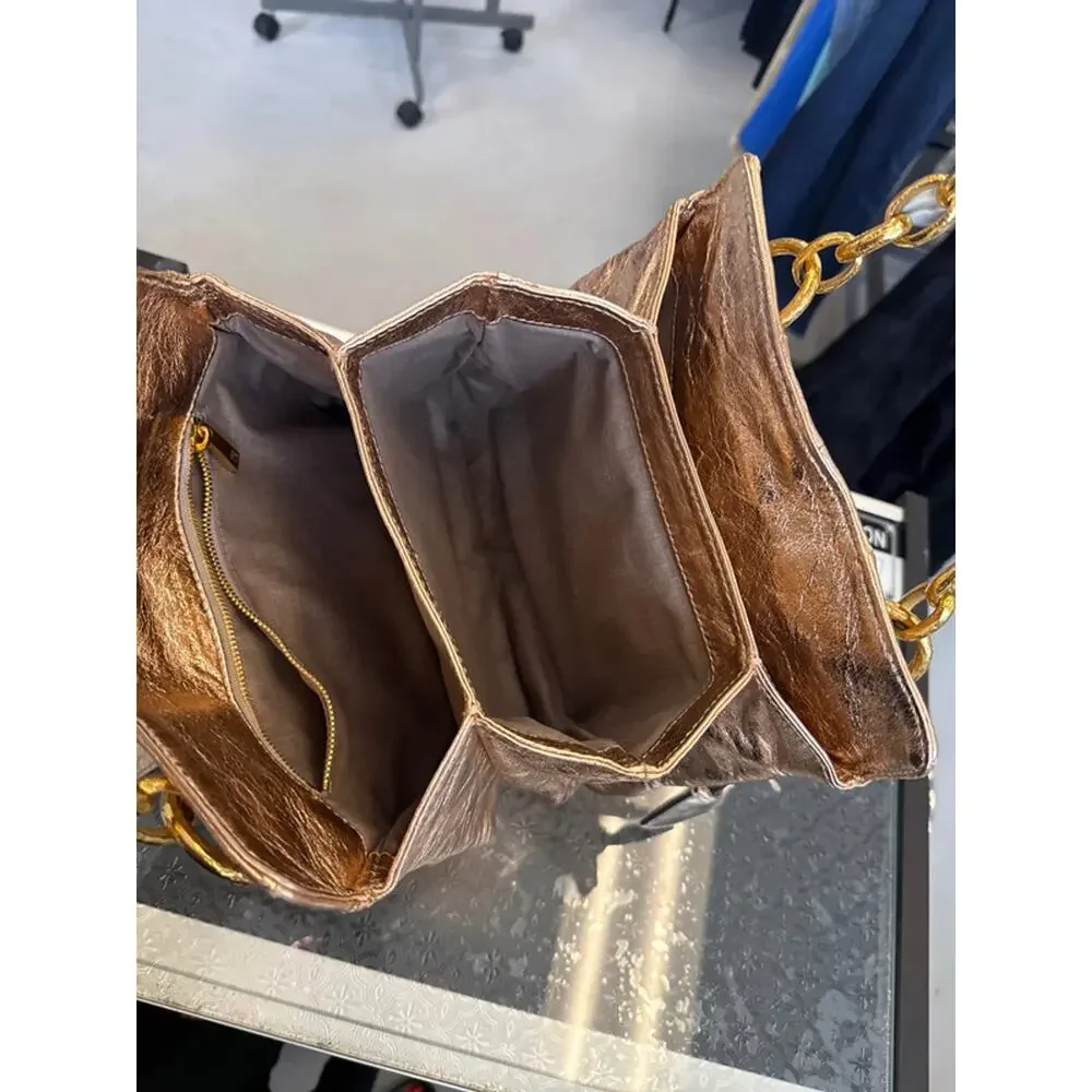 Marc Jacobs Metallic Rose Gold Shoulder Bag